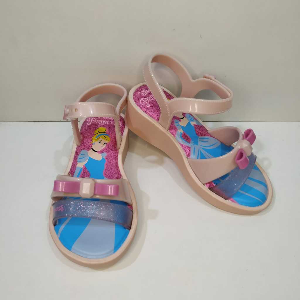 Sandália Anabela das Princesas Infantil Grendene Disney Trend 22300 Rosa Numero 25