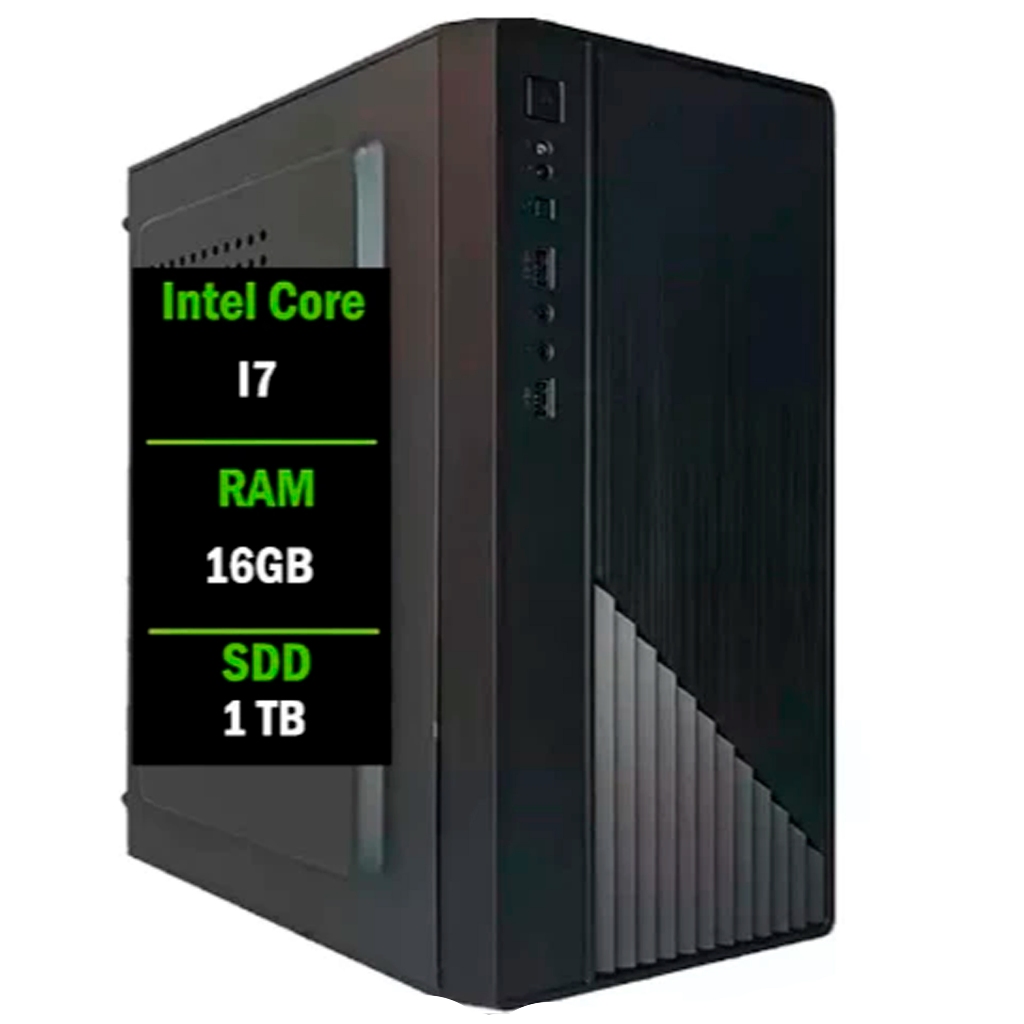 Computador Pc Cpu Intel Core I7 Ssd 1tb 16gb Memória Ram