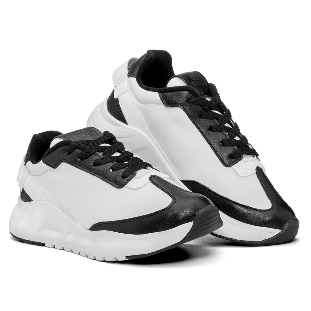 Tênis Feminino Estilo Blogueirinha Neoprene Confortável Macio Com Detalhes em Couro Sintético em Oferta na Shopee