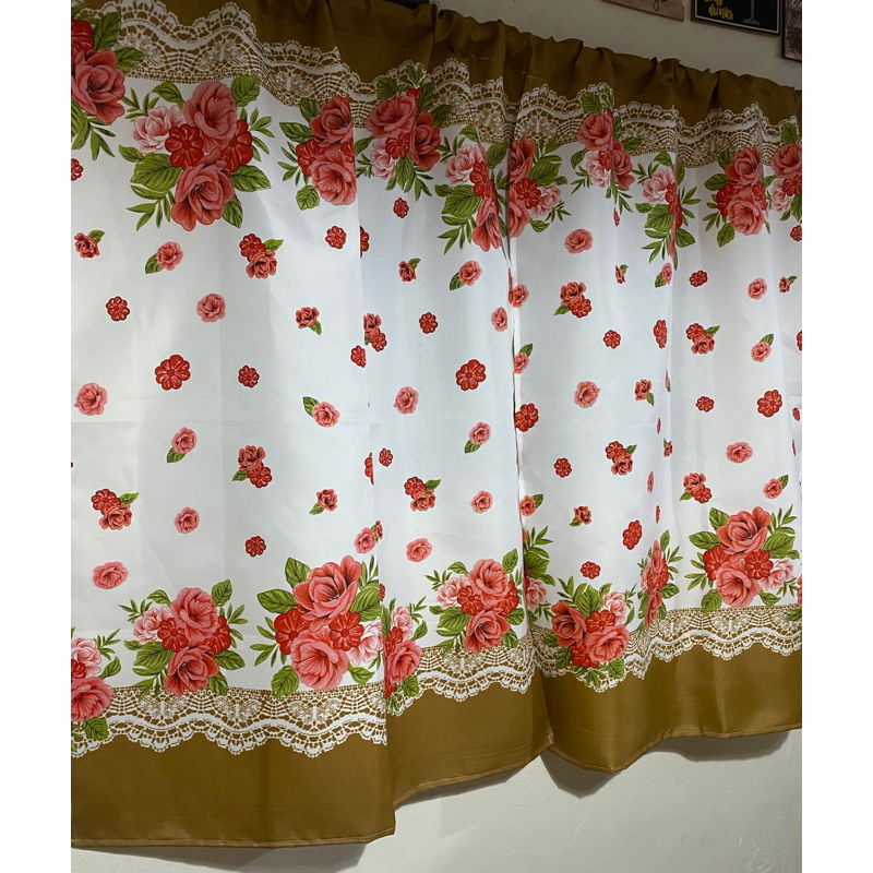 CORTINA PARA VITRO DE COZINHA 2,00 x 1,30 TECIDO OXFORD ESTAMPADO, SEM ILHÓS em Oferta na Shopee