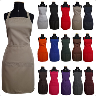 Avental em tecido Oxford com um bolso - para cozinha, bar, buffet, lanchonete, garçom - cores em Oferta na Shopee