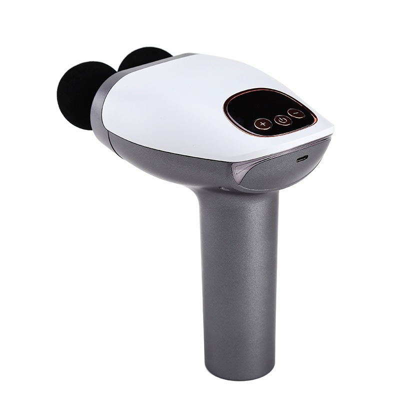 Massageador pistola de duas cabeças multifuncional destacável alça de pistola massagem muscular fit