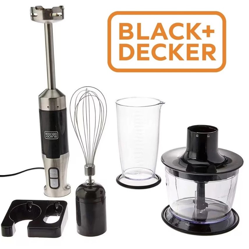 Mixer Black + Decker 3 em 1 Fusion Mix MK600 4 lâminas 600W - 200v