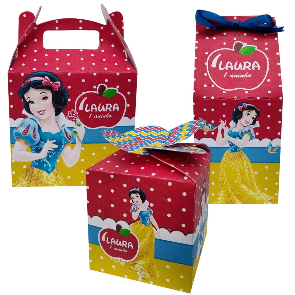 Caixinhas Tema Branca de Neve Poá em Oferta na Shopee