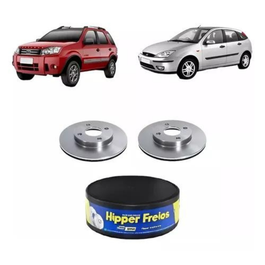 Par Disco Freio Ventilado Ecosport Fiesta 1.0 1.6 2.0 8v em Oferta na Shopee
