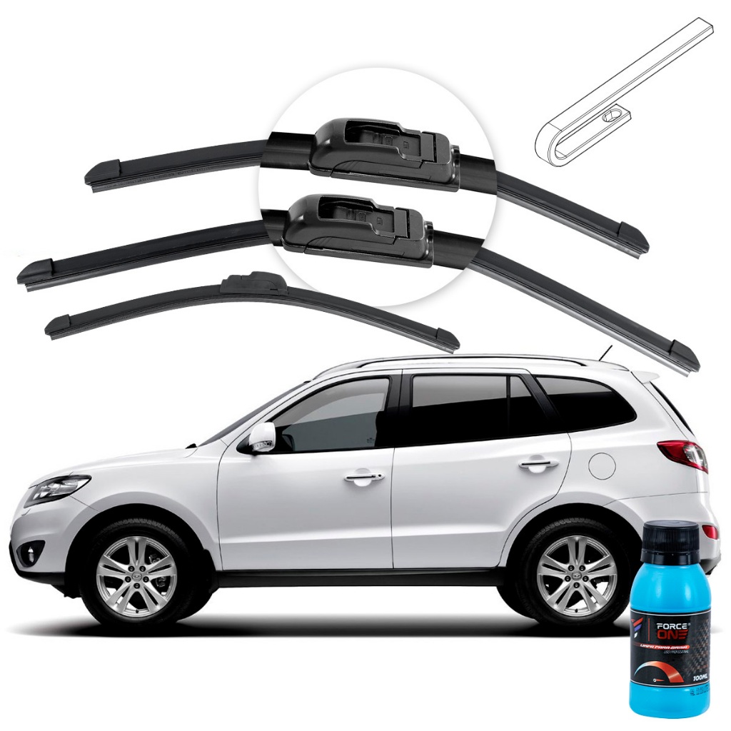 Limpador de Parabrisa Hyundai Santa Fe ano 07 a 12 Universal Dianteira e Traseira em Oferta na Shopee