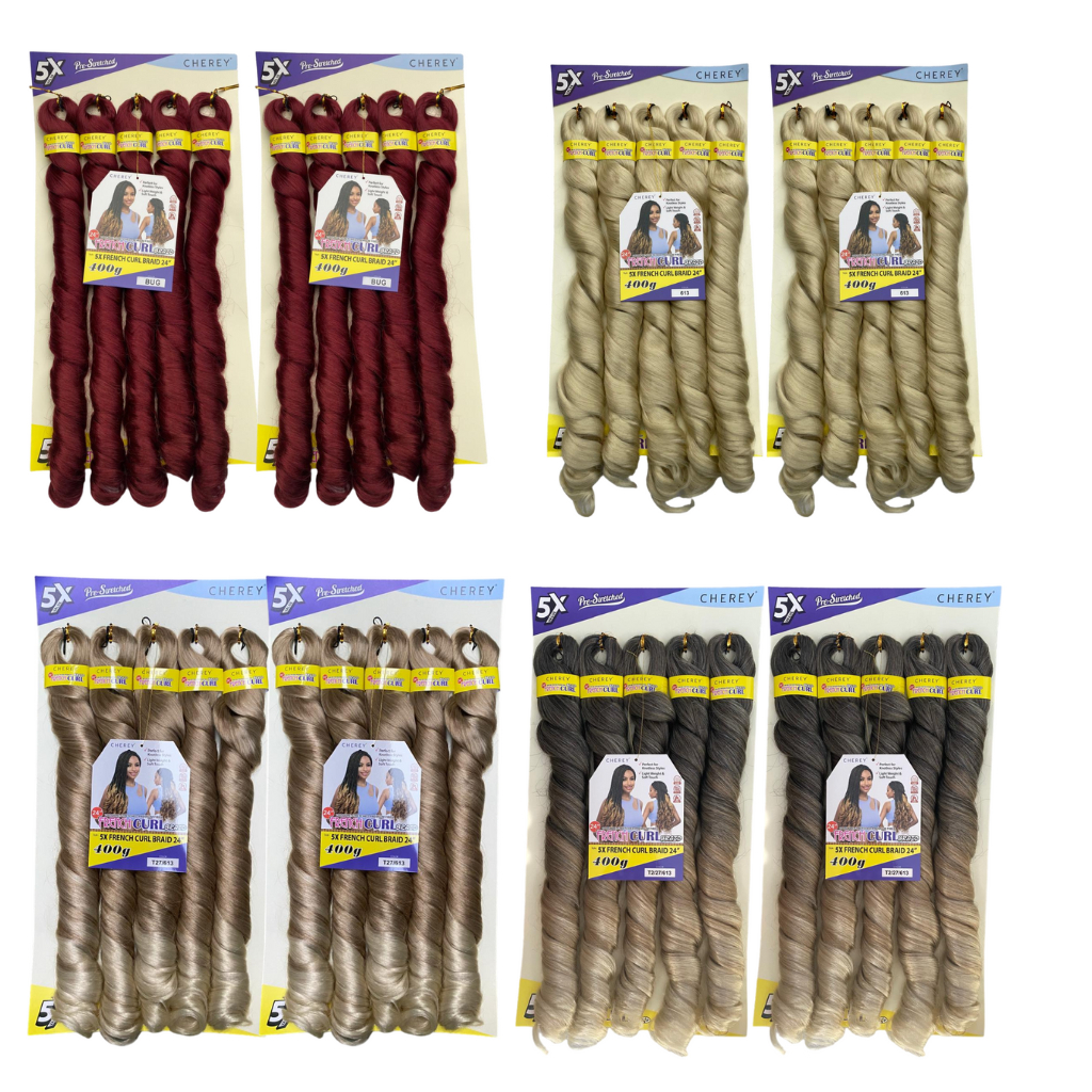 kit 2 French Curl Jumbo Ondulado Fibra Premium Cherey 400g Varias Cores