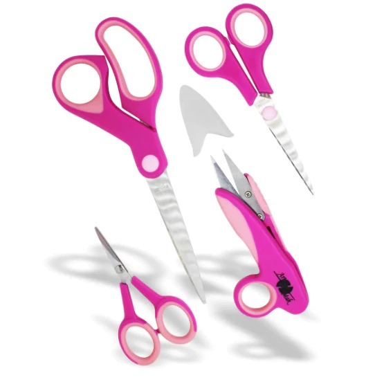 Kit 4 Tesouras Profissional Rosa ou Lilás em Oferta na Shopee