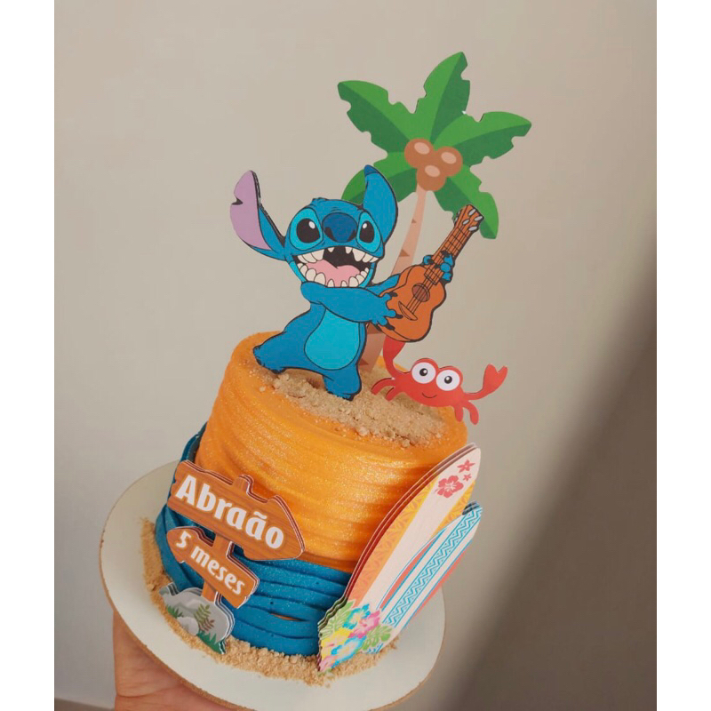 Topo para bolo Stitch-personalizado-festa infantil