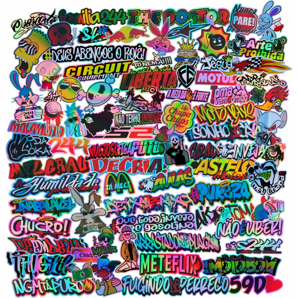 78 Adesivos Osascorte Pernalonga 244 59d Osascorte Stickers Holográfico em Oferta na Shopee