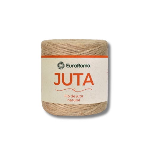Fio de Juta Natural  125m/ Fio de 2mm Euroroma – Fio Natural para Artesanato Rústico em Oferta na Shopee