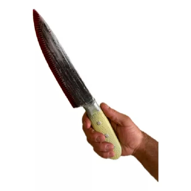 Faca Falsa Escovada Plástico Para Fantasia Festas Halloween em Oferta na Shopee