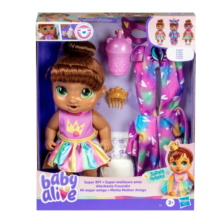 Boneca Baby Alive Minha Melhor Amiga Sophia Sparkle - Hasbro F9852 em Oferta na Shopee