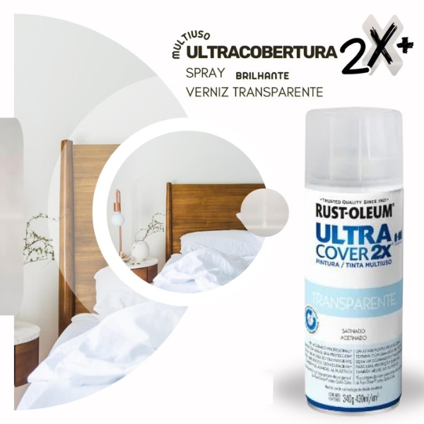 Detalhes do Verniz Multiuso Transparente Brilhante Ultra Cover Rust Oleum