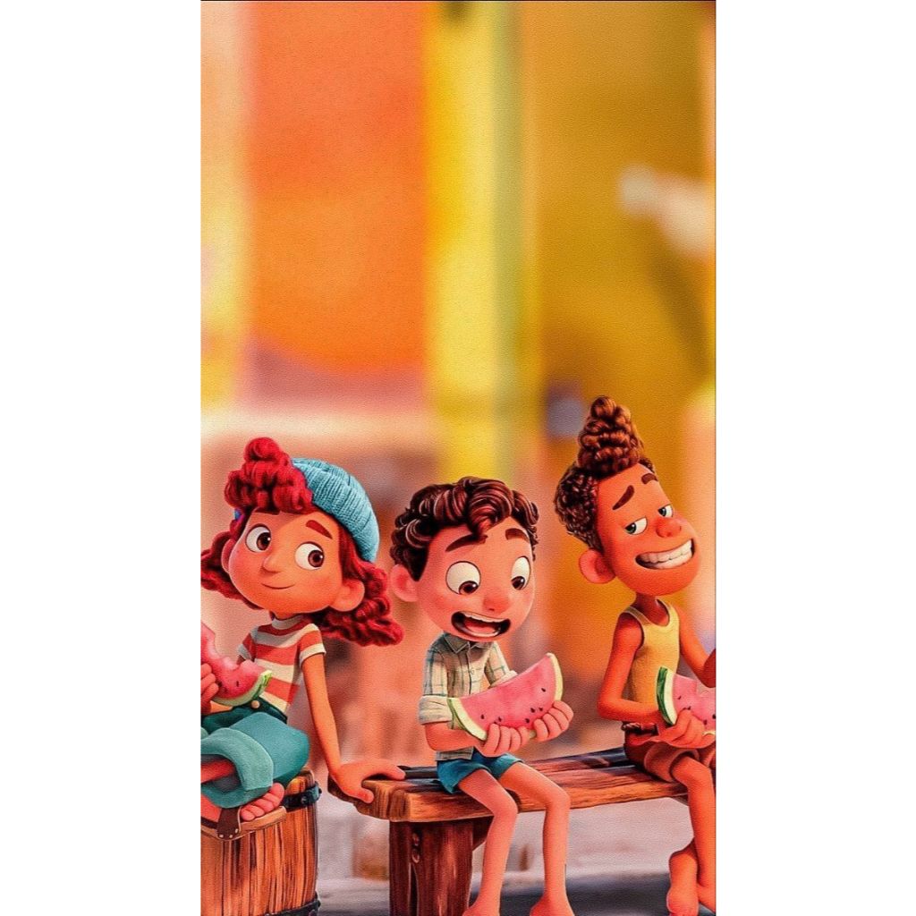Painel de Festa em Tecido Personalizado - Tema Luca Movie  Sublimado Tecido Helanca com Elástico.