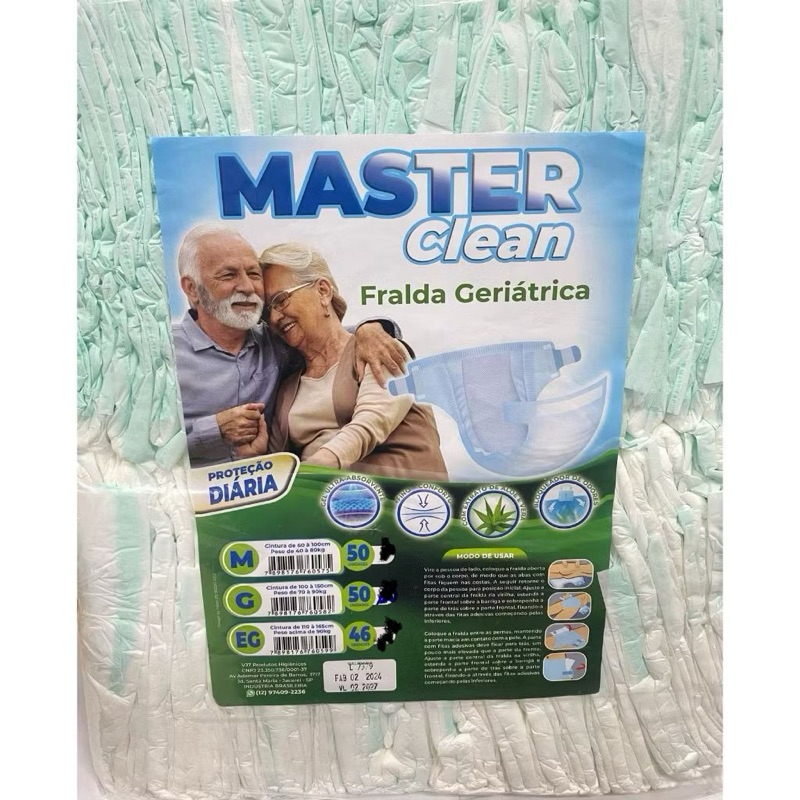 Pacote Fralda Geriátrica Master Clean