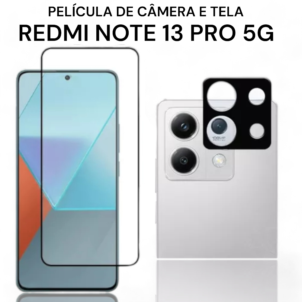 Película de Câmera e Película de Tela Redmi Note 13 Pro 5G