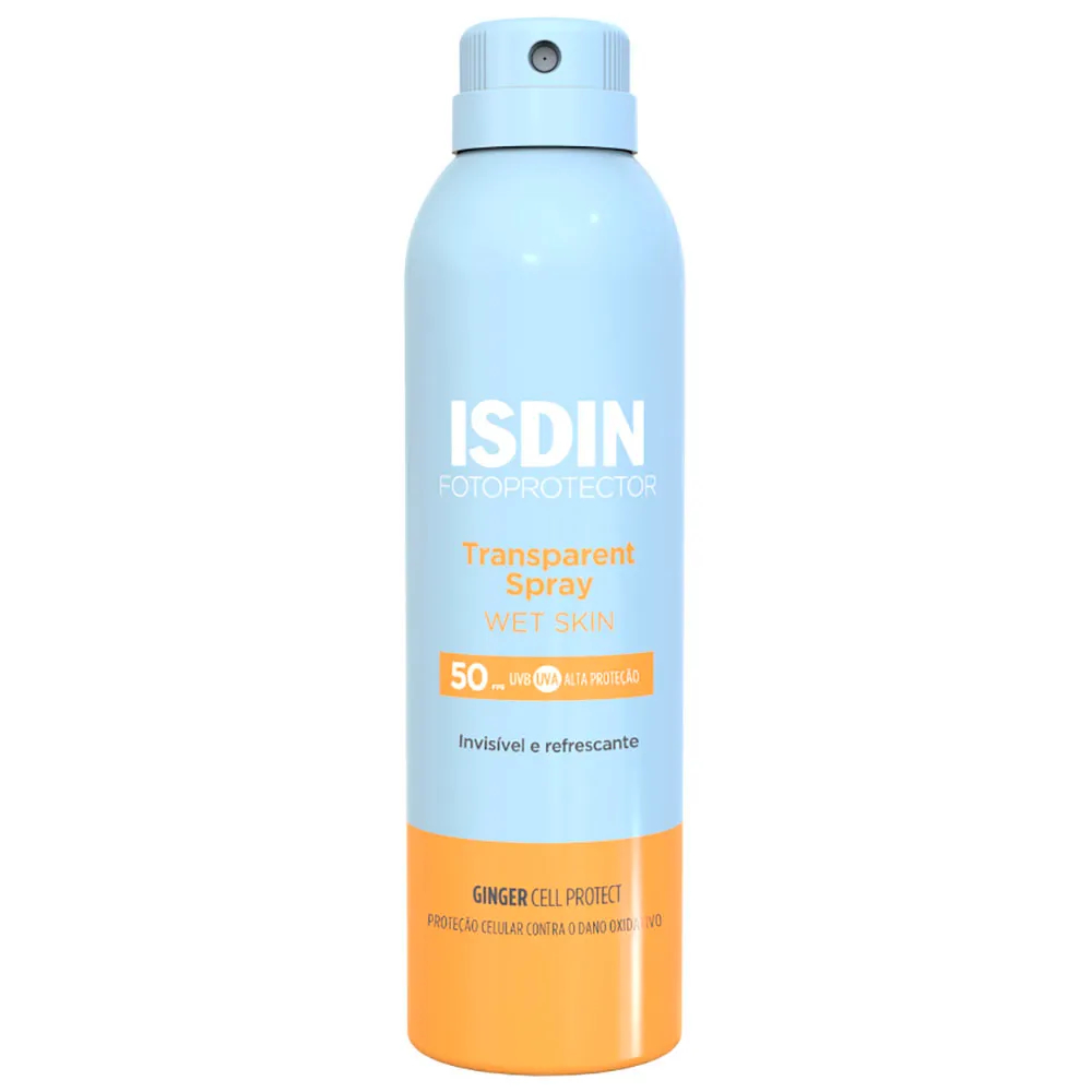 Protetor Solar Corporal FPS 50 Transparente Spray Invisível E Refrescante 250ml Isdin