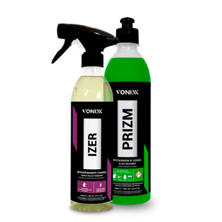 Kit Vonixx Prizm + Izer Tira Manchas Vidro Descontaminante Ferroso 500ml em Oferta na Shopee