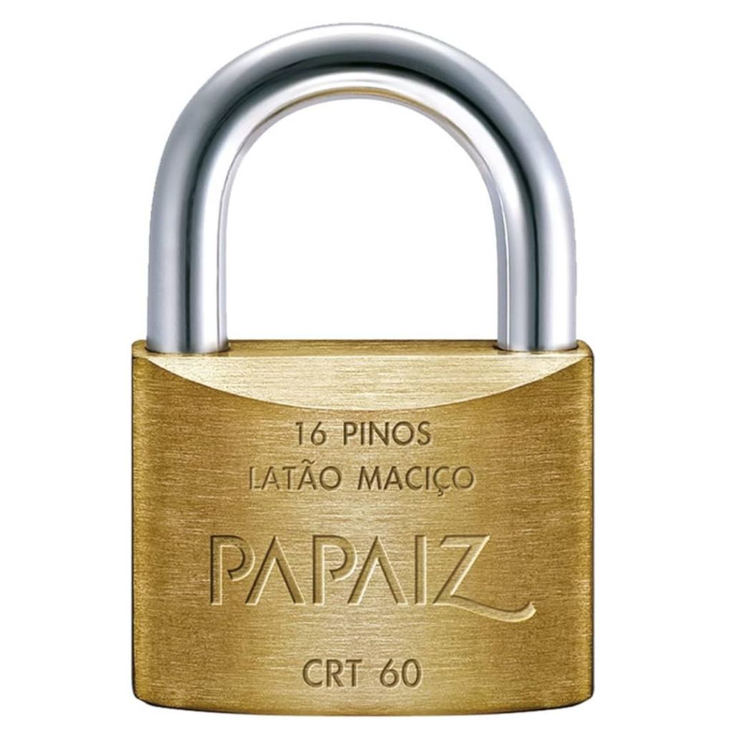 Cadeado Papaiz Original 20 25 30 35 40 45 e 50mm Linha Clássica. PAPAIZ