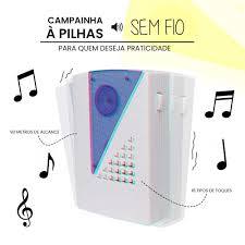 Campainha Residencial, Sem Fio, Branca Design Elegante Bivolt 110/220