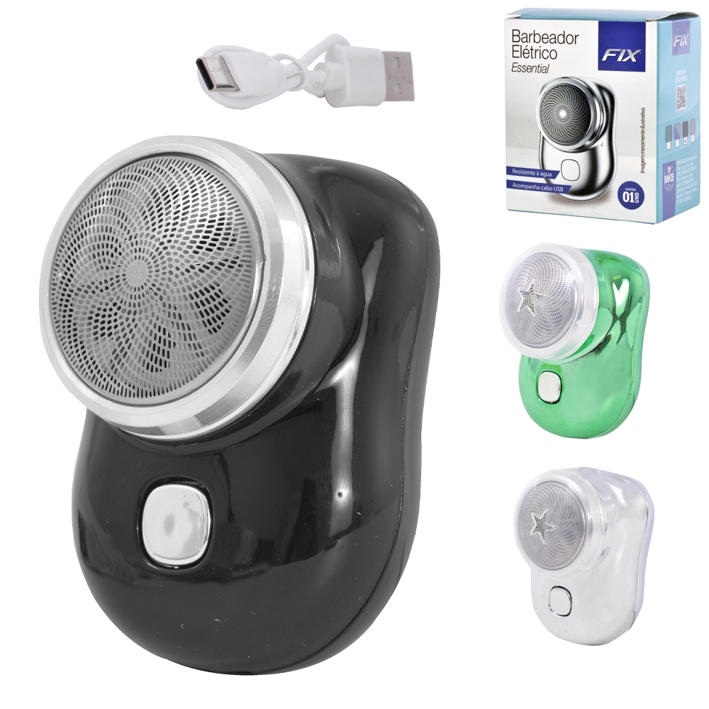 Mini Barbeador Elétrico Portátil IPX4 À Prova D'água De Bolso Navalha Máquina De Barbear Aparador