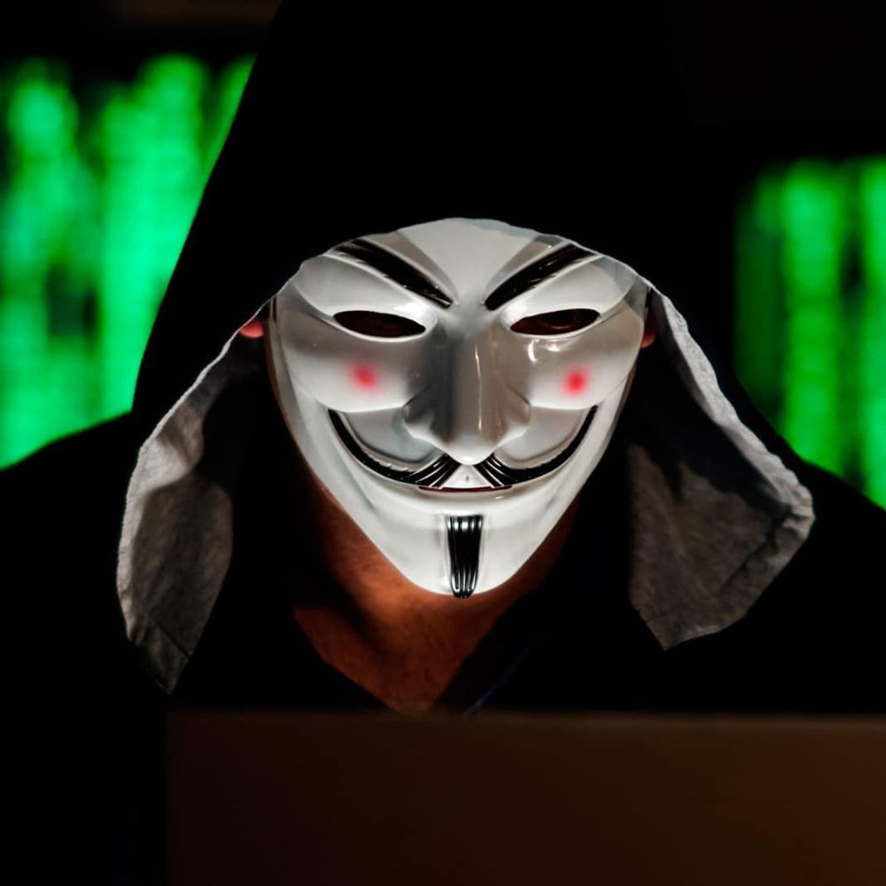 Máscara de Halloween Assustadora Hacker Anonymous V de Vingança Mascara Susto Fantasia Pânico em Oferta na Shopee