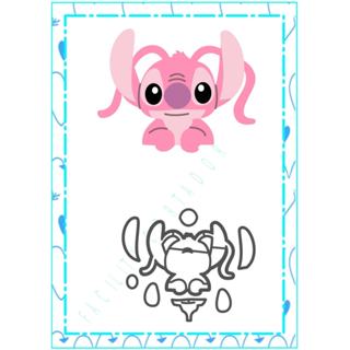 Cortador angel tema lilo e stitch em Oferta na Shopee