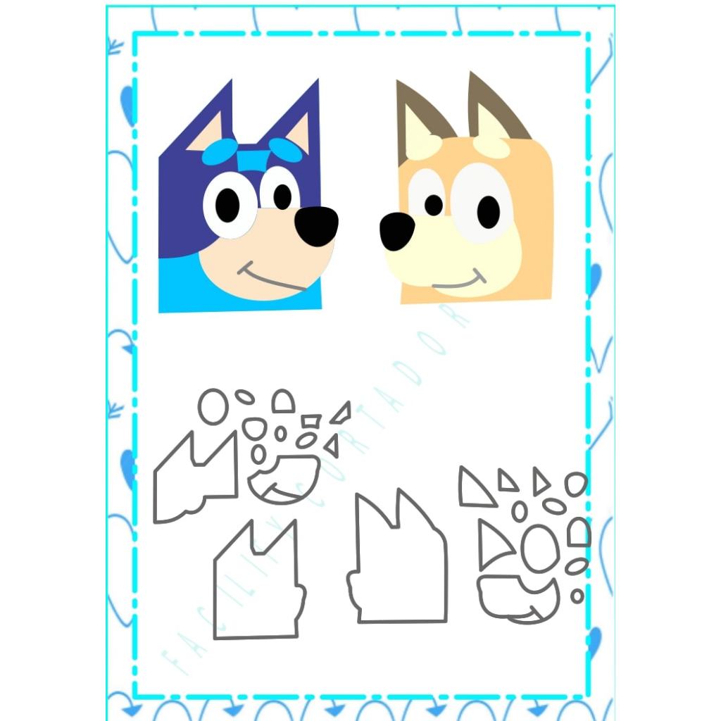 cortador bingo e bluey em Oferta na Shopee