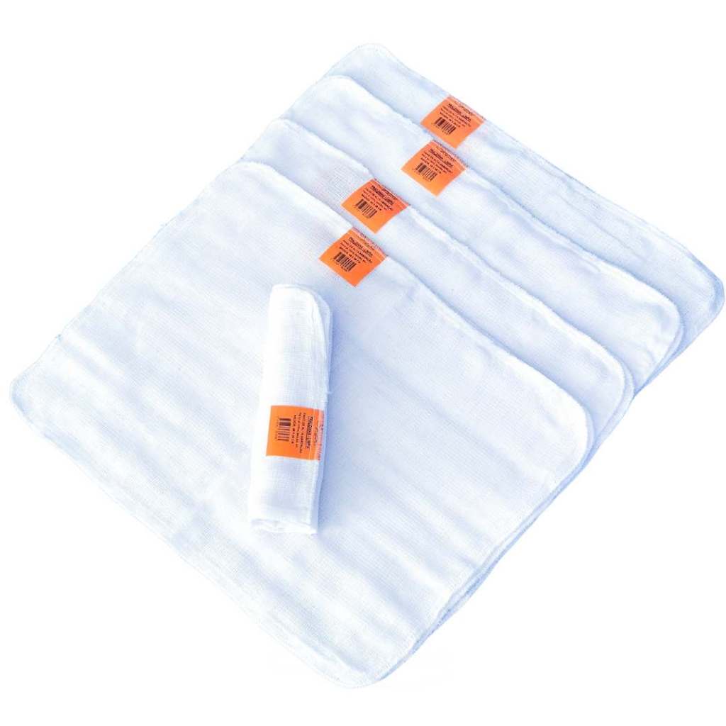 Fralda De Pano Limpeza De Vidro Limpía 4 Camadas Alvejado Algodão kit 5 un.