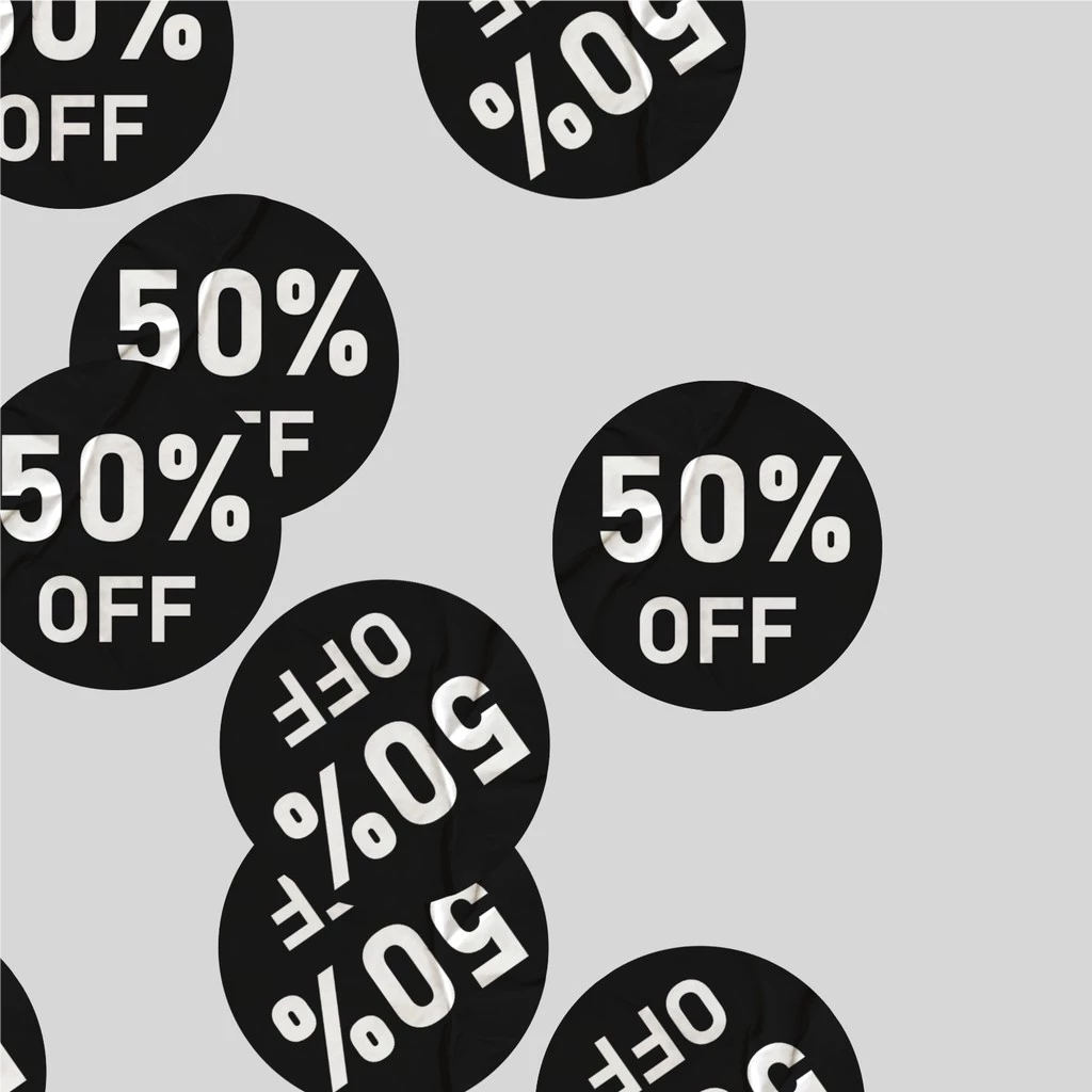 028D - CARTELA DE ADESIVO COM PORCENTAGEM DE DESCONTO - BLACK FRIDAY - adesivo vinil, vitrine, caixa, parede, madeira