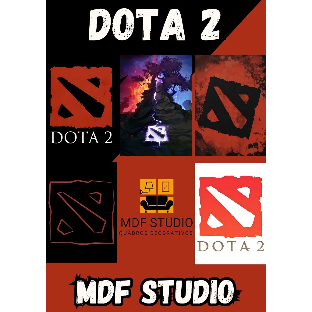 Placa Quadro Decorativo Dota 2 21x29 cm