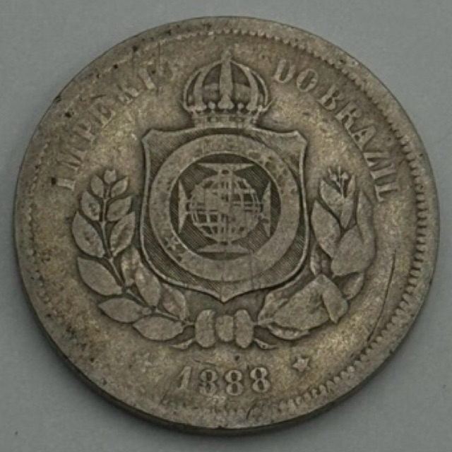 moeda 100 réis Império 1888 cupro níquel (cód115)