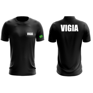 Camisa Masculina Uniforme Profissional Empresa de Vigia Fardamento Farda Camiseta em Oferta na Shopee