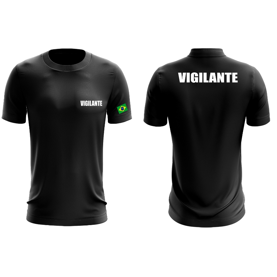 Camisa Masculina Uniforme Profissional Empresa de Vigilante Fardamento Farda Camiseta