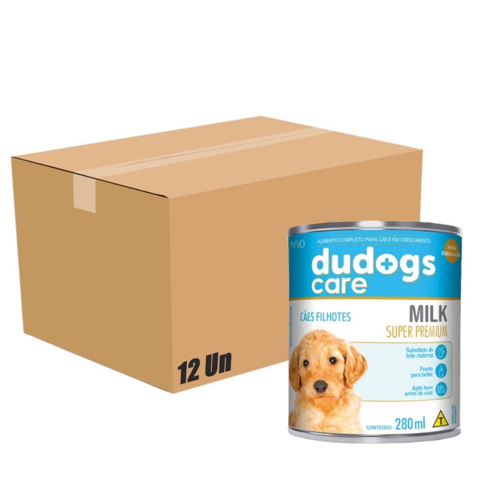 Alimento Líquido Dudogs Care Cães Filhotes Milk 280ml 12un