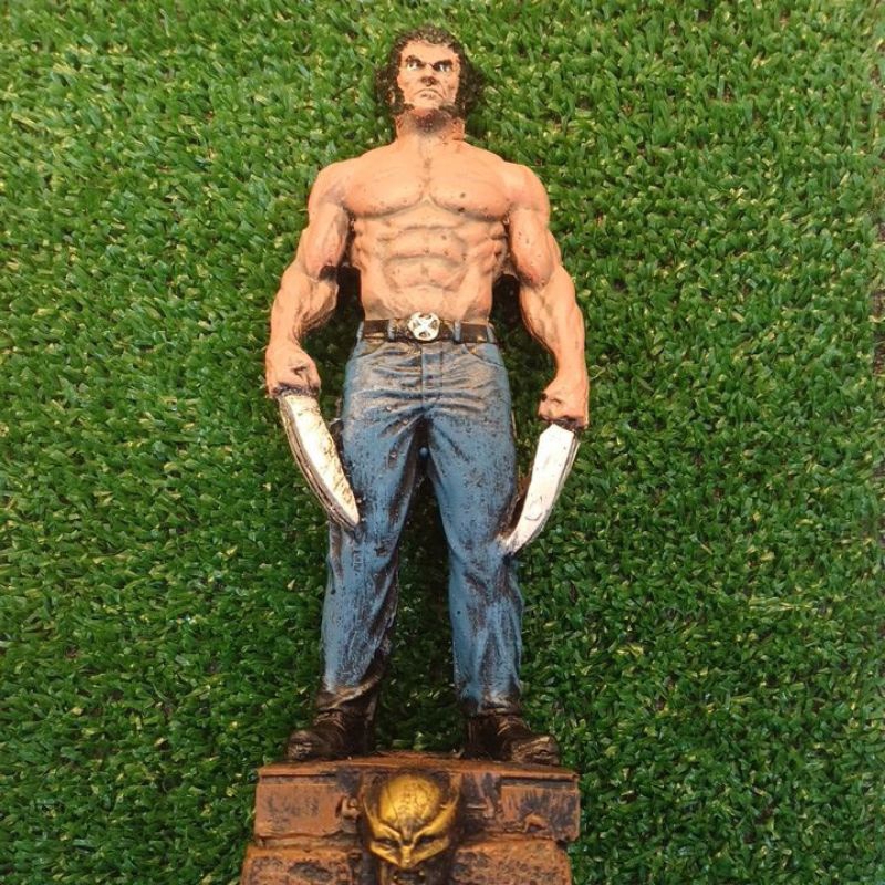 Boneco Resina Wolverine Logan Xmen Colecionador Estátua 25cm