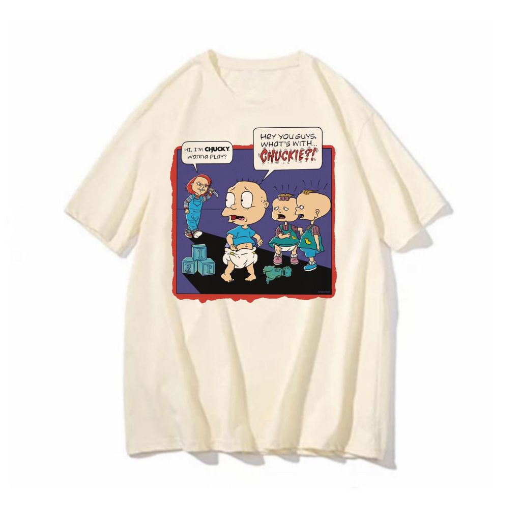 Camiseta Rugrats Chuckie blusa feminina masculina unissex terror halloween personagem camisa
