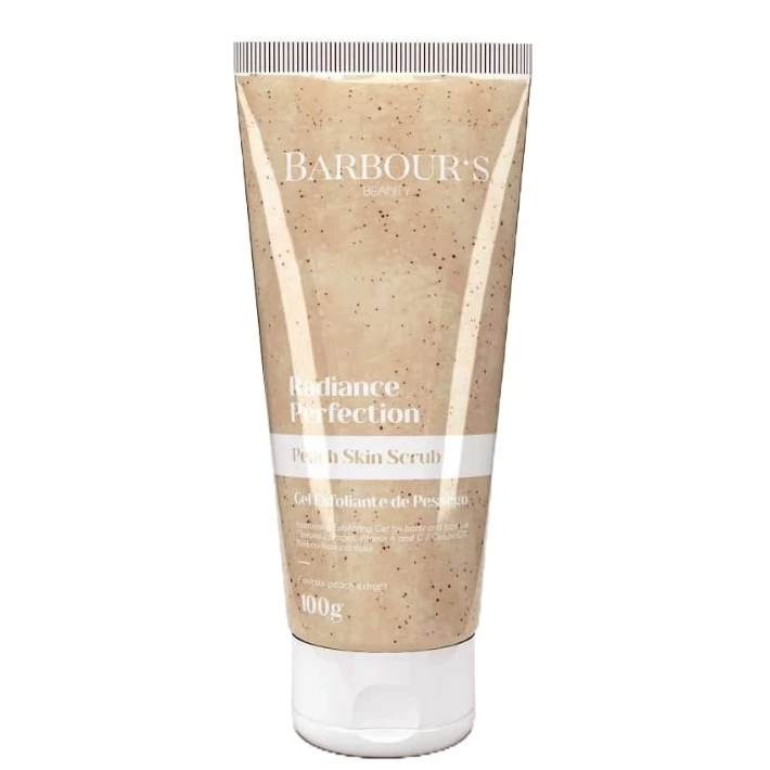 Barbour's beauty radiance perfection gel esfoliante de pêssego corporal e facial 100g