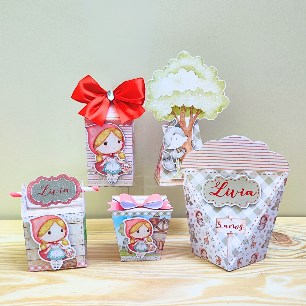 Kit de Festa Personalizado Chapeuzinho Vermelho | Aniversário chapeuzinho Vermelho | Lembrancinha de festa
