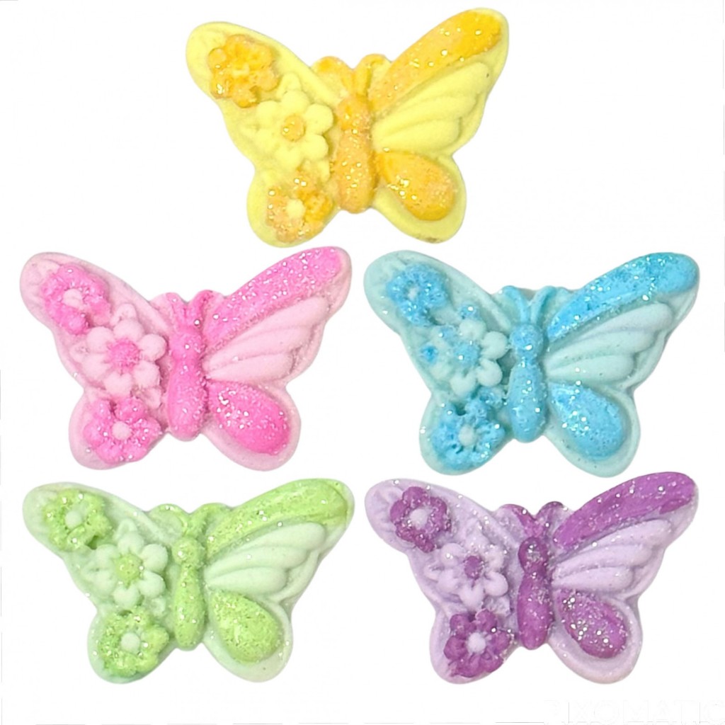 Confeitos de Açúcar 100% comestíveis Tema Borboletas - Jady Confeitos