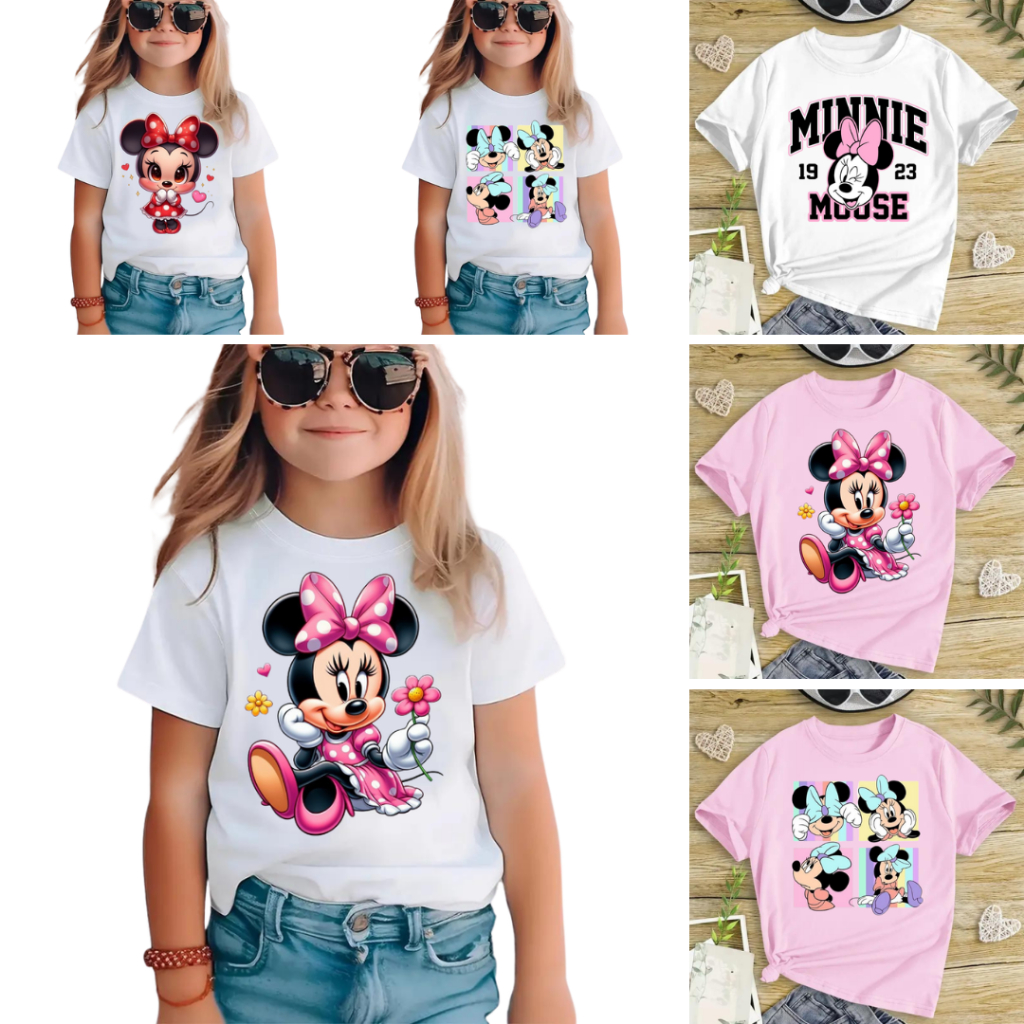 Camiseta Infantil Feminina Minnie em Oferta na Shopee