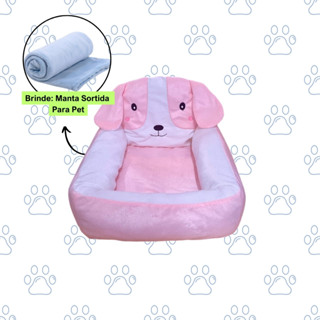 Cama Caminha Pet Com Cabeceira Para Cachorro E Gato + Manta Mantinha Microfibra em Oferta na Shopee