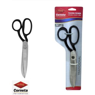 Tesoura Alfaiate Profissional Multiuso Lâmina Aço Inox Costura Tapeceiro Crina - CORNETA Original em Oferta na Shopee