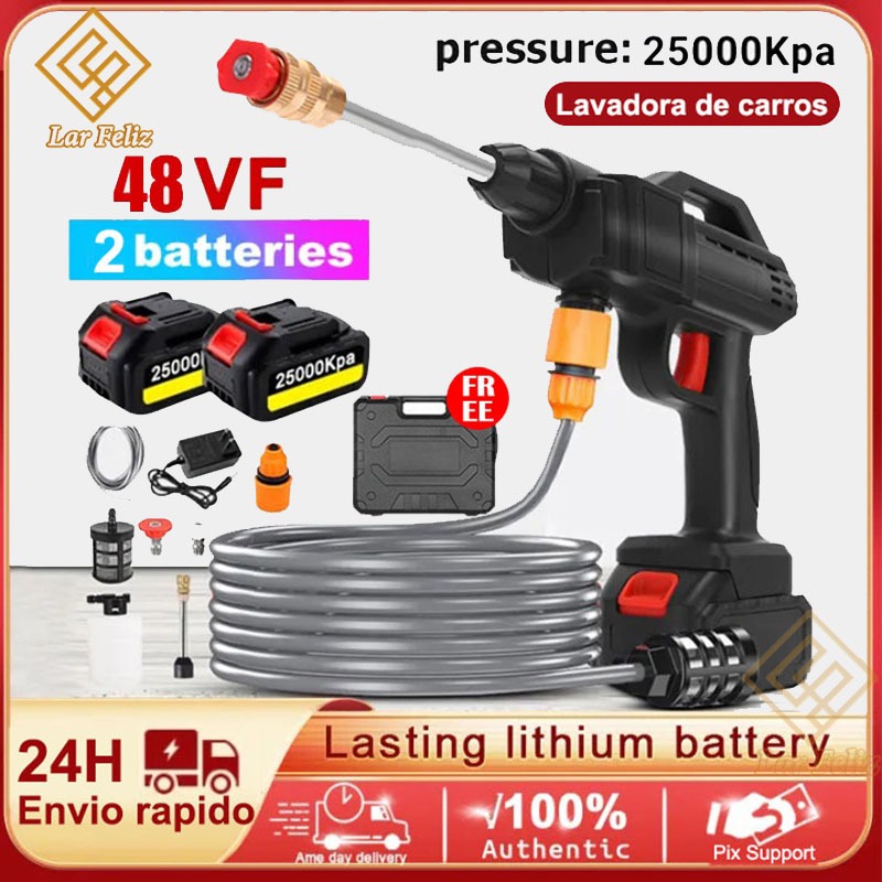 Lavadora de Alta Pressão Portátil Recarregável Para Carros E Jardins Linha Premium Lava Jato Profissional