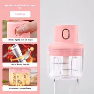 Mini Processador Triturador cozinha Sem Fio Elétrico 250ML processador de alimentos Alho G...