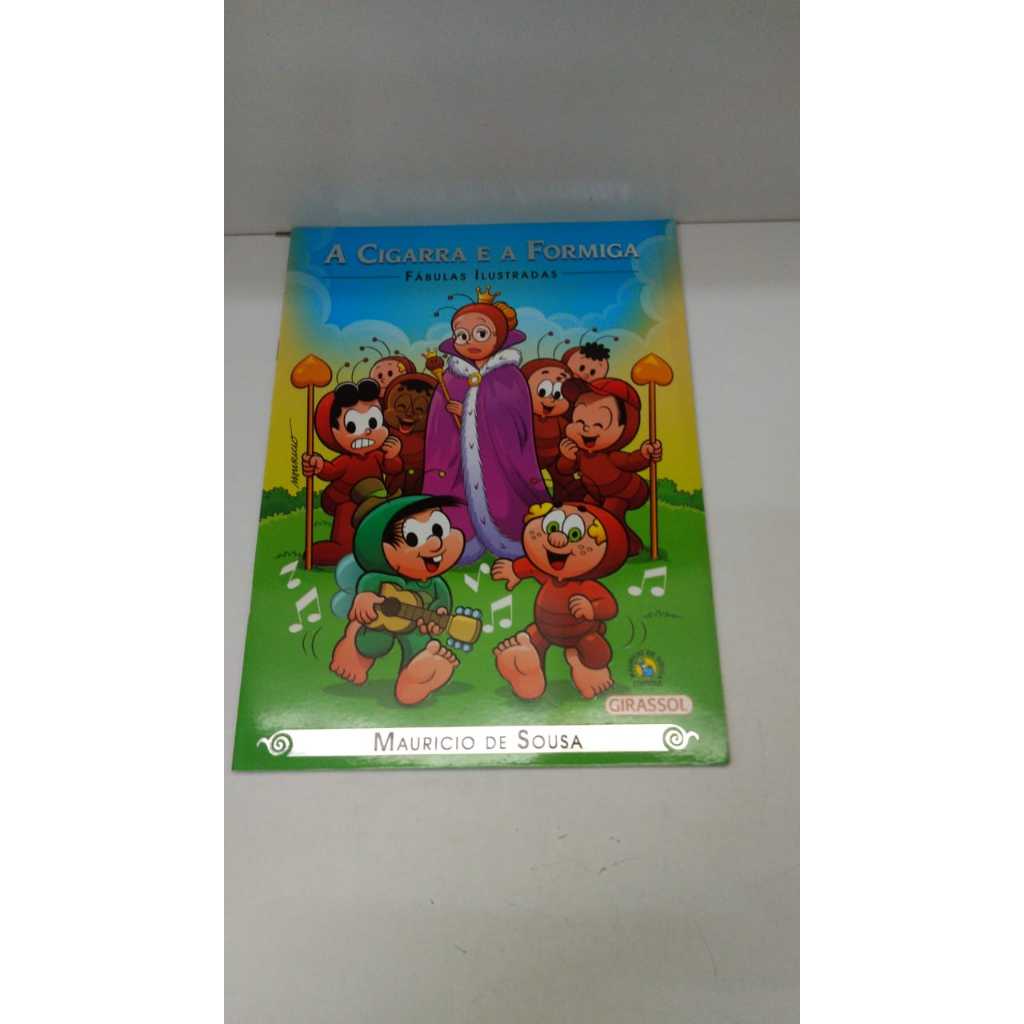 Livro A Cigarra e a Formiga Maurício de Souza Editora Girassol 10487
