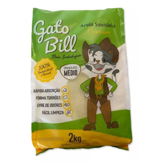 Areia Média Para Gatos - Gato Bill 2kg em Oferta na Shopee
