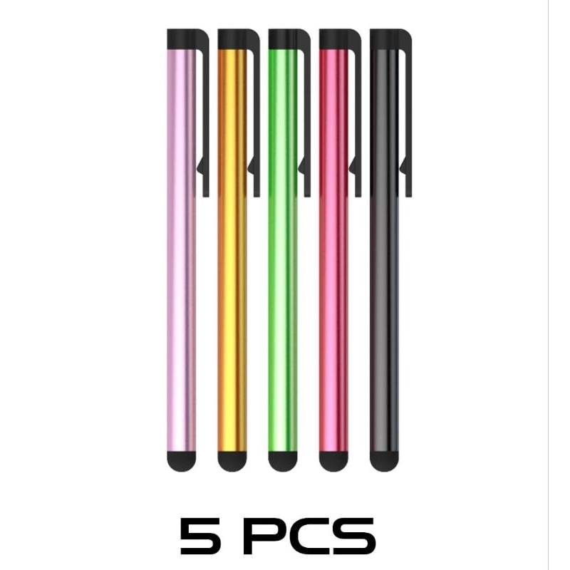 Kit 5 caneta celular/tablet touch screens universal capacitativa mini Stylus