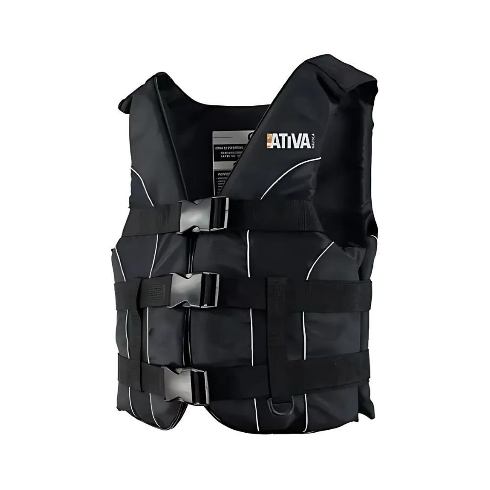 Colete Salva-Vidas Ativa Preto Classe V - Ativa em Oferta na Shopee